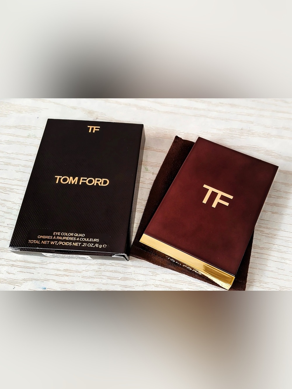 Tom Ford Eye Color Quad Eyeshadow Palette 40 golden hour new with box and case